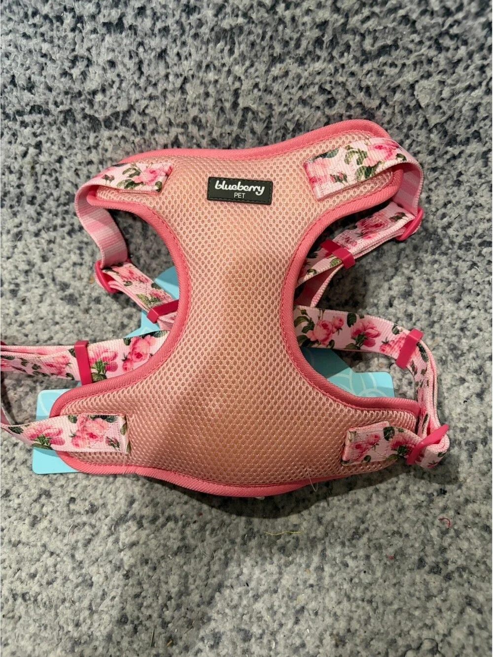 Blueberry Pet Dog Harness Lot of (2) Size Large L Floral Pink Purple NWT